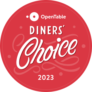 red circle with diners' choice